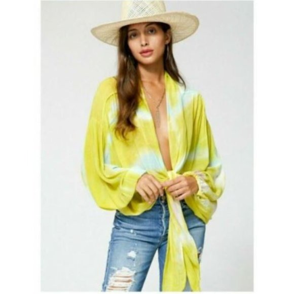 Young Fabulous & Broke Tops - YFB Young Fabulous & Broke BOHO Mila Top in Zest